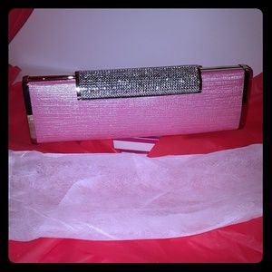 Luxury Crystal clutch women's rhinestone evening bag NEW W/dustbag & chain strap